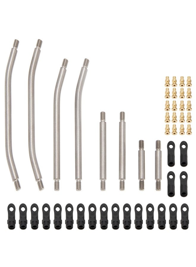 MEUS Racing SCX24 Links Double Bent Links High Clearance Chassis Links Set for Axial 1/24 SCX24 Deadbolt AXI90081 B17 AXI00004 RC Crawler (Titanium Alloy) - Image 1